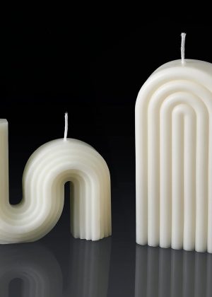 2-Pack Twisted Shaped Candle, Stylish Cone Candle, Simple Geometric Soy Wax Scented Art Decoration