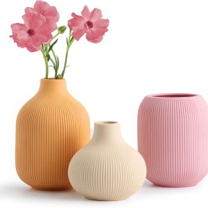 Ceramic Vase, Small Bohemian Style Vase Set, Suitable for Home Decor