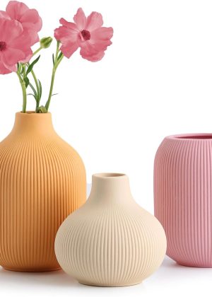 Ceramic Vase, Small Bohemian Style Vase Set, Suitable for Home Decor