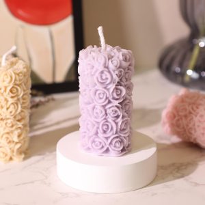 Rose Cluster Aesthetic Scented Candle, 60g Hand-Carved Flower Soy Candle, Scented Decorative Candle, Art Candle