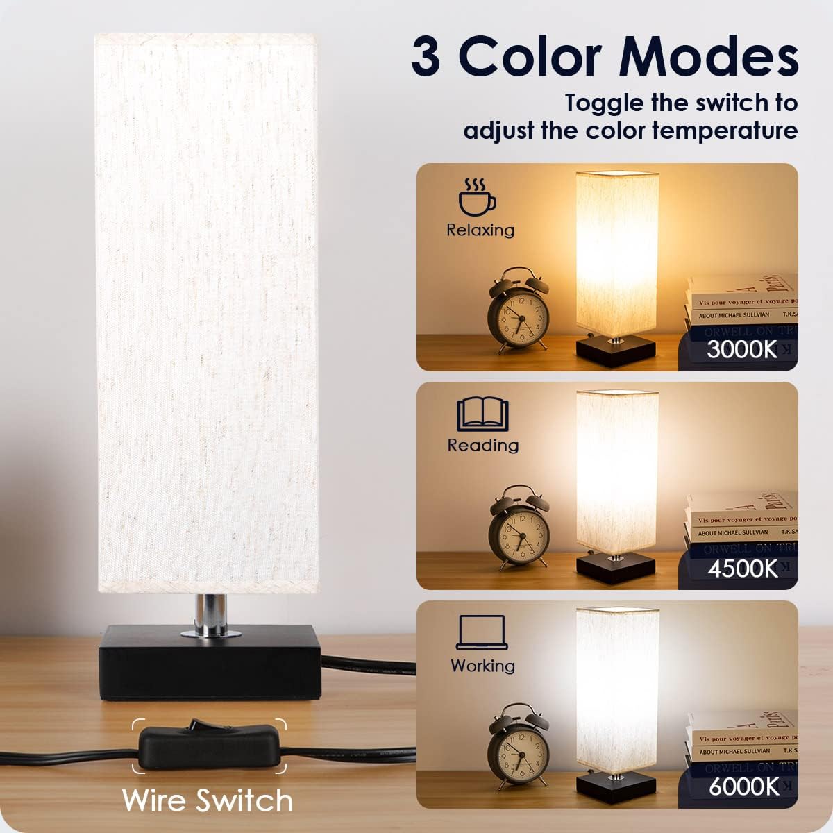 Small Bedside Table Lamps, Three Colors Available - Image 2