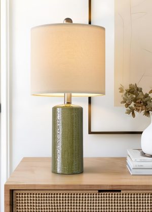 20.25-inch Small Modern Ceramic Table Lamp