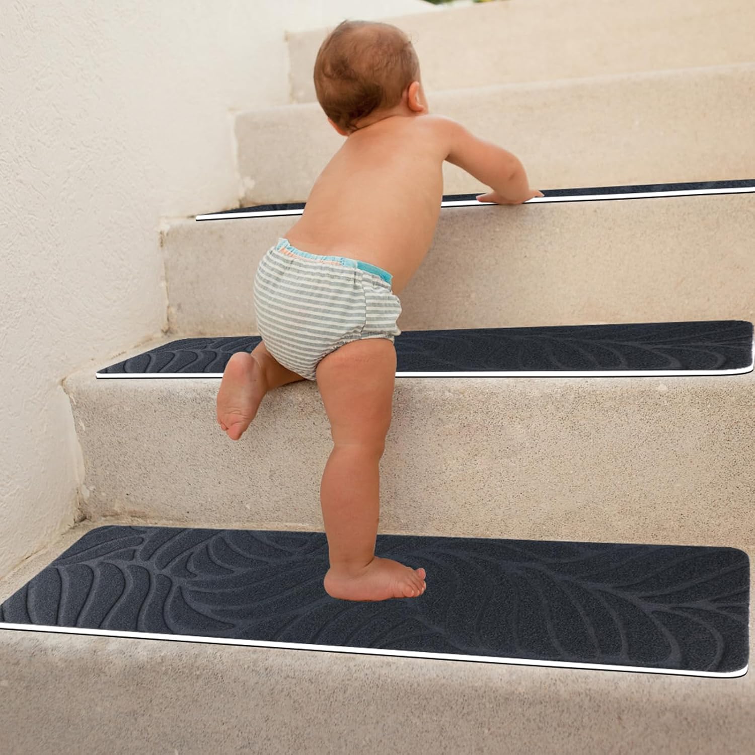 15-pack anti-slip stair mats, 8" x 30" anti-slip carpet mats, suitable for indoor wooden steps - Image 2