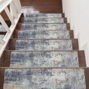 Anti-slip stair mats, washable and reusable, indoor safety stair mats