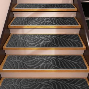 15-pack anti-slip stair mats, 8" x 30" anti-slip carpet mats, suitable for indoor wooden steps