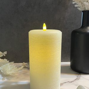 Simulated Flame Column Candle | 3.5 x 7 Inch