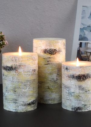 Handmade Unscented Column Candle Set | 4/5/6 Inch | Approx. 300 Hours Burn Time