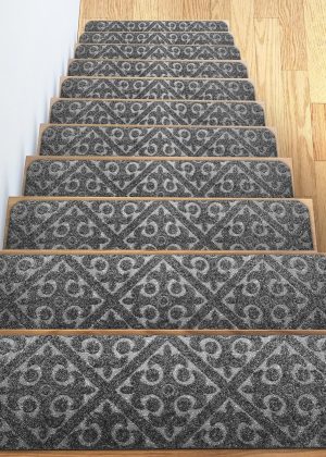 13-pack anti-slip/anti-slip rubber mats/carpet mats set - indoor and outdoor pet dog stair mats - anti-slip stair carpet